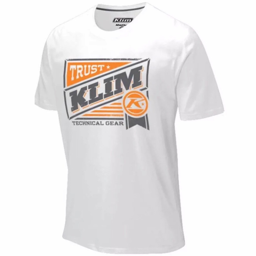 KLIM white victory SS graphic tee shirt